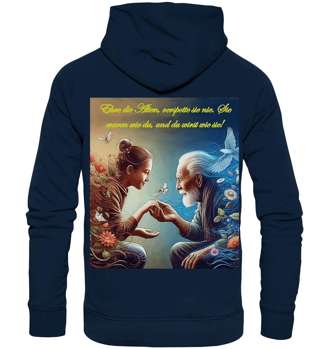 Goethe - Ehre die Alten - Organic Fashion Hoodie