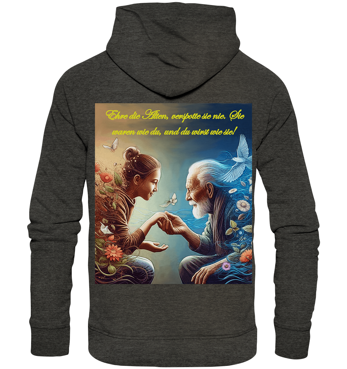 Goethe - Ehre die Alten - Organic Fashion Hoodie