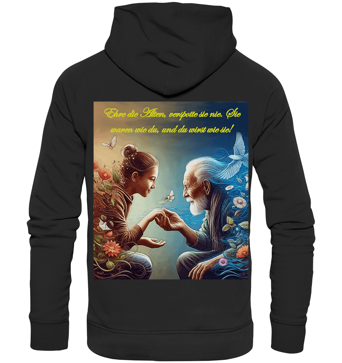 Goethe - Ehre die Alten - Organic Fashion Hoodie