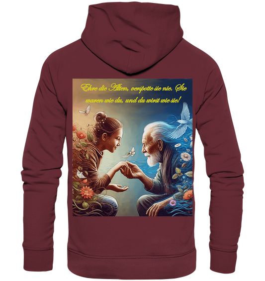 Goethe - Ehre die Alten - Organic Fashion Hoodie