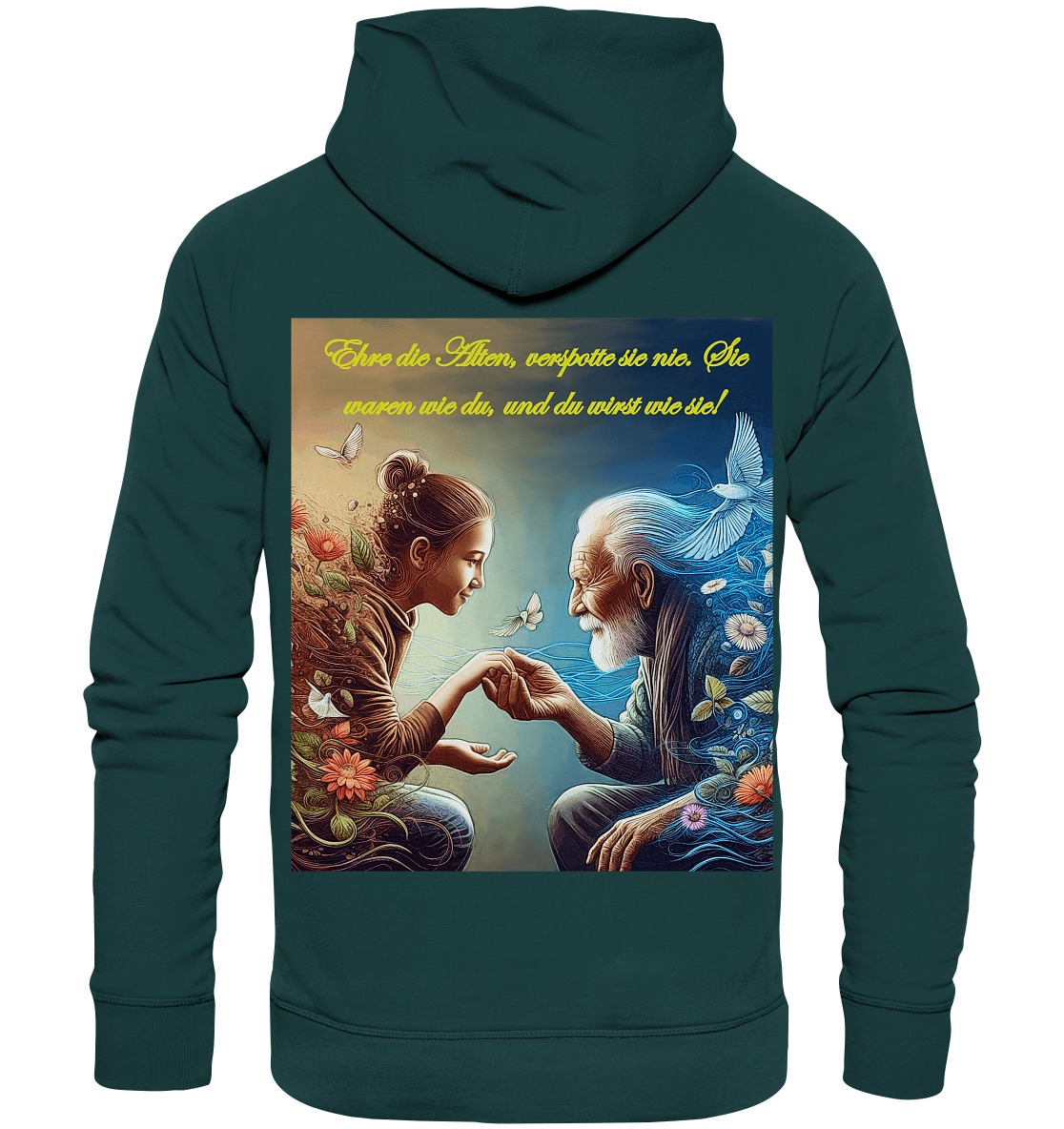 Goethe - Ehre die Alten - Organic Hoodie