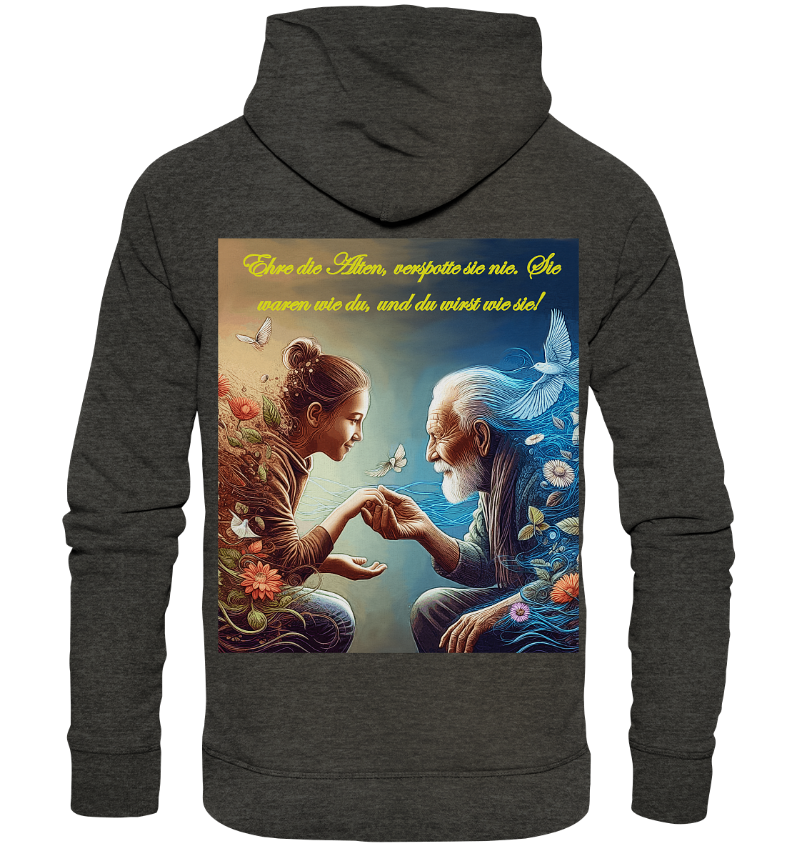 Goethe - Ehre die Alten - Organic Hoodie