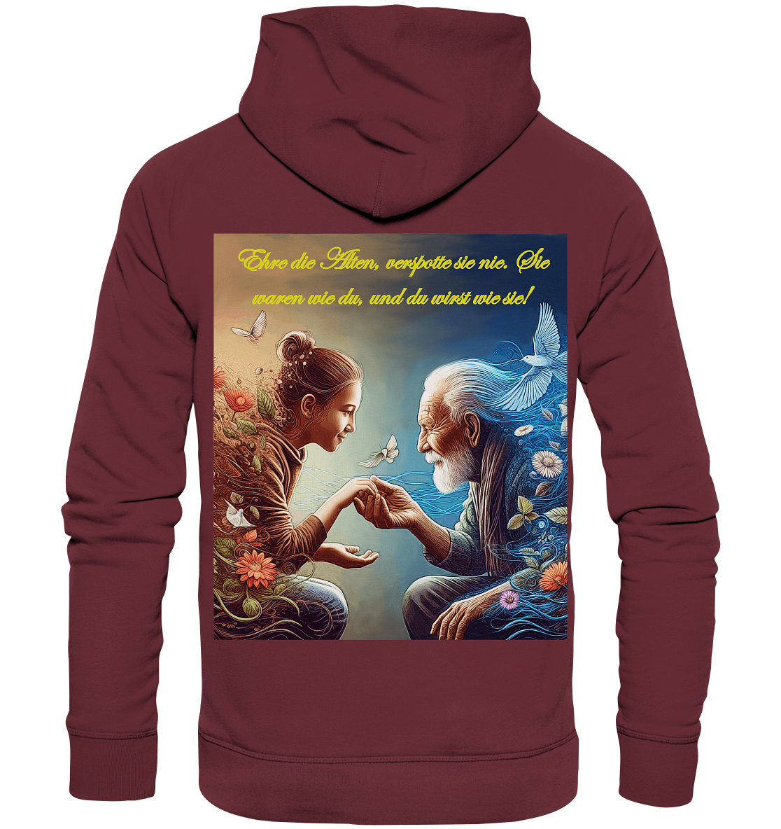 Goethe - Ehre die Alten - Organic Hoodie