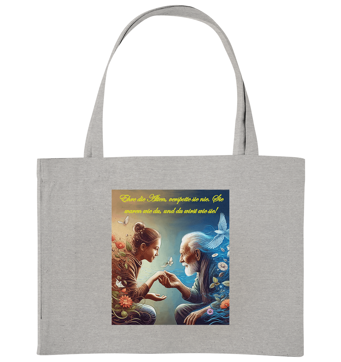 Goethe - Ehre die Alten - Organic Shopping-Bag