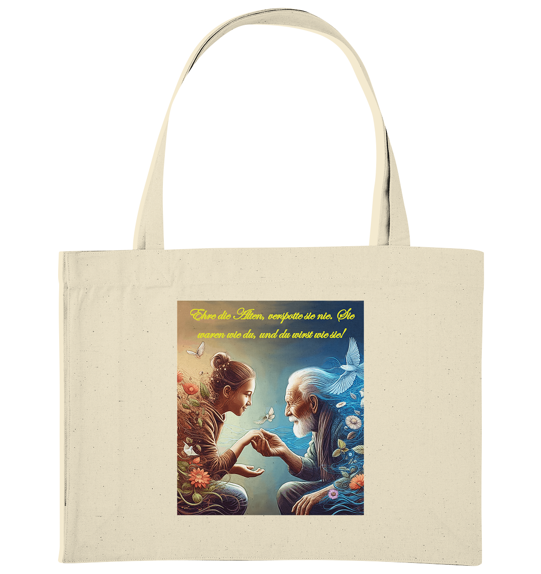 Goethe - Ehre die Alten - Organic Shopping-Bag