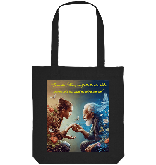 Goethe - Ehre die Alten - Organic Tote-Bag