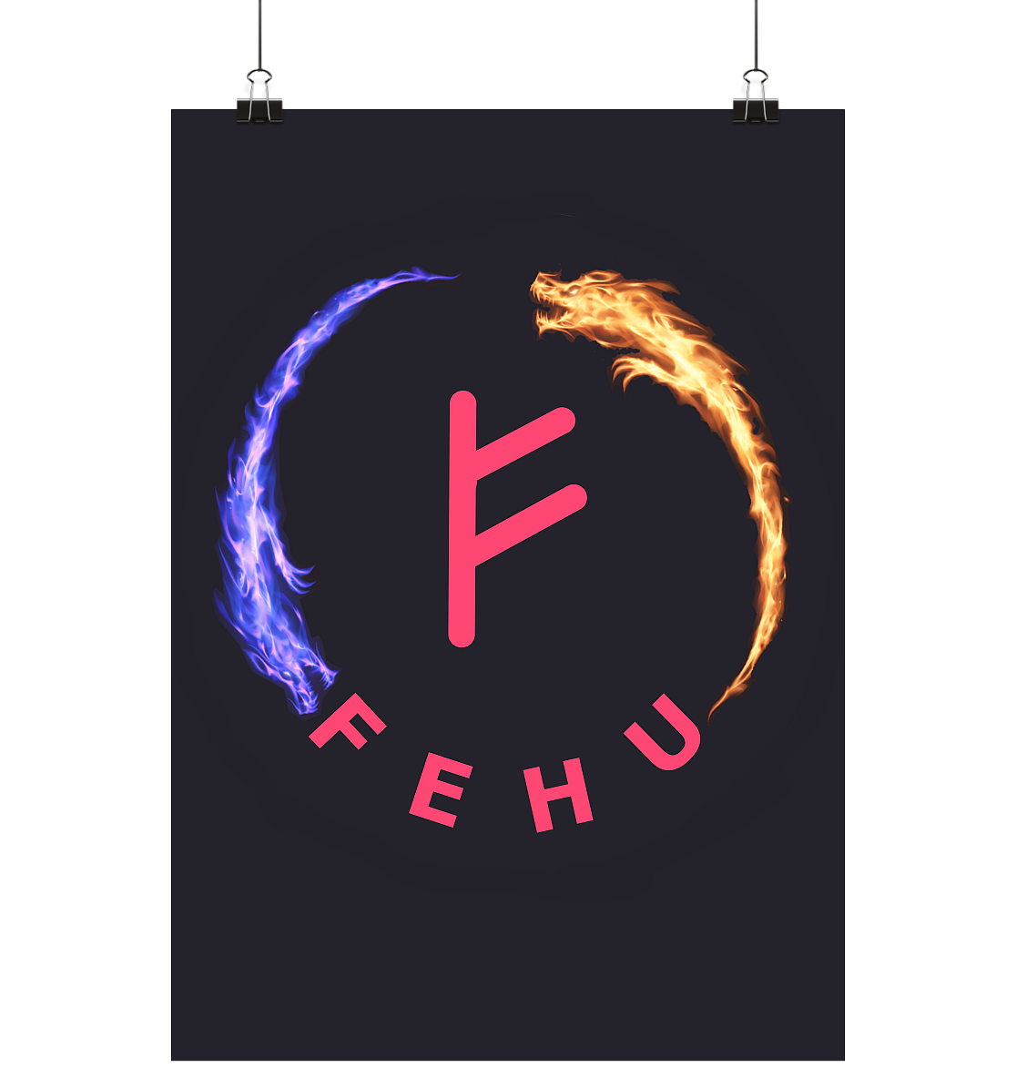 Fehu - Poster DIN-A4 (hoch)